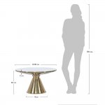 Кофейный столик Atlant диам.80см x 45см, золотой, металл, керамика Кофейный столик Atlant диам.80см x 45см, золотой, металл, керамика