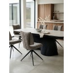 Стул ДЕЛИ (DELI) 360 град, цвет СЕРЫЙ H300126-3, ткань / ЧЕРНЫЙ каркас, ®DISAUR Стул ДЕЛИ (DELI) 360 град, цвет СЕРЫЙ H300126-3, ткань / ЧЕРНЫЙ каркас, ®DISAUR