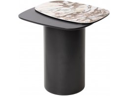 Стол кофейный ARVID TL-312 испанская керамика на стекле/ МДФ окраш. / темно-серый МДФ каркас ®DISAUR