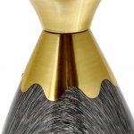 Кофейный столик Secret диам.40см x 54см, серый мрамор, металл, керамика