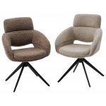 Стул АРНЭ (ARNE) 360 град, цвет КОРИЧНЕВЫЙ EYELASH -171, фактурный шенилл / ЧЕРНЫЙ каркас, ®DISAUR Стул АРНЭ (ARNE) 360 град, цвет КОРИЧНЕВЫЙ EYELASH -171, фактурный шенилл / ЧЕРНЫЙ каркас, ®DISAUR