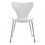 Комплект из 4-х стульев Seven Style белый с хромированными ножками