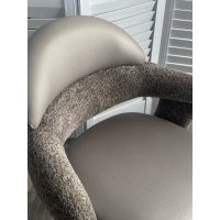 Стул ЖЕНЕВА (GENEVA) 360 град, СЕРЫЙ VEGA-88 / MIAMI-459, ткань / ЧЕРНЫЙ каркас, ®DISAUR