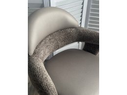 Стул ЖЕНЕВА (GENEVA) 360 град, СЕРЫЙ VEGA-88 / MIAMI-459, ткань / ЧЕРНЫЙ каркас, ®DISAUR