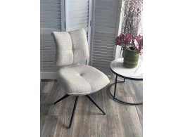 Стул ДЕЛИ (DELI) 360 град, цвет БЕЖЕВЫЙ H300126-2, ткань / ЧЕРНЫЙ каркас, ®DISAUR