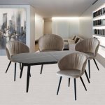 Стол Marble овальный раскладной 160-200х90х78см, чёрный мрамор Стол Marble овальный раскладной 160-200х90х78см, чёрный мрамор