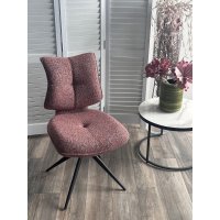 Стул ДЕЛИ (DELI) 360 град, цвет БРУСНИЧНЫЙ H300126-9 , ткань / ЧЕРНЫЙ каркас, ®DISAUR