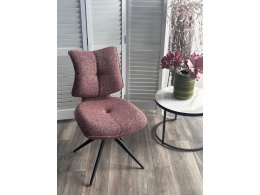 Стул ДЕЛИ (DELI) 360 град, цвет БРУСНИЧНЫЙ H300126-9 , ткань / ЧЕРНЫЙ каркас, ®DISAUR