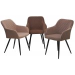 Стул BRANDY 505-4 Латте, велюр беспальчиковый / черный каркас, М-City