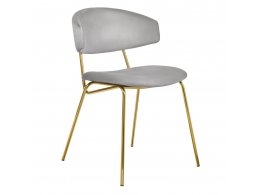 Стул Elle серый с золотыми ножками
