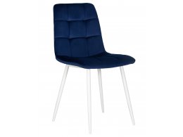 Стул обеденный DOBRIN CHILLY, Темно-синий Holland 60, основание белое