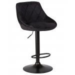 Набор 2 шт Стул барный DOBRIN LOGAN BLACK, черный велюр (MJ9-101)