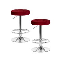 Набор 2 шт Табурет барный DOBRIN BRUNO, бордовый велюр (MJ9-43)