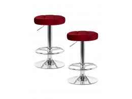Набор 2 шт Табурет барный DOBRIN BRUNO, бордовый велюр (MJ9-43)