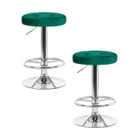 Набор 2 шт Табурет барный DOBRIN BRUNO, зеленый велюр (MJ9-88)