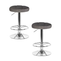 Набор 2 шт Табурет барный DOBRIN BRUNO, серый велюр (MJ9-75)
