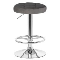Табурет барный DOBRIN BRUNO, серый велюр (MJ9-75)