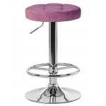 Набор 2 шт Табурет барный DOBRIN BRUNO, пудрово-сиреневый велюр (MJ9-52)