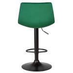Стул барный DOBRIN TAILOR BLACK, зеленый велюр (MJ9-88)