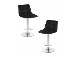 Набор 2 шт Стул барный DOBRIN TAILOR, черный велюр (MJ9-101)