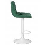 Стул барный DOBRIN TAILOR WHITE, зеленый велюр (MJ9-88)