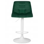 Стул барный DOBRIN TAILOR WHITE, зеленый велюр (MJ9-88)