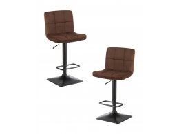Набор 2 шт Стул барный DOBRIN DOMINIC, шоколадный велюр (MJ9-111)