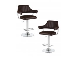 Набор 2 шт Стул барный DOBRIN CHARLY, коричневый