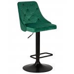 Набор 2 шт Стул барный DOBRIN JOSEPH BLACK, зеленый велюр (MJ9-88)