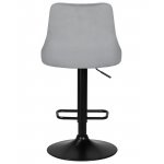 Набор 2 шт Стул барный DOBRIN JOSEPH BLACK, серый велюр (MJ9-75)