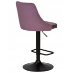 Набор 2 шт Стул барный DOBRIN JOSEPH BLACK, пудрово-сиреневый велюр (MJ9-52)