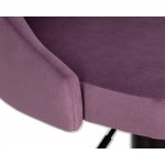 Набор 2 шт Стул барный DOBRIN JOSEPH BLACK, пудрово-сиреневый велюр (MJ9-52)
