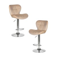 Набор 2 шт Стул барный DOBRIN BARNY, бежевый велюр (MJ9-10)