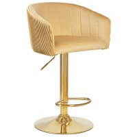 Стул барный DOBRIN DARCY GOLD, песочный велюр (1922-3)