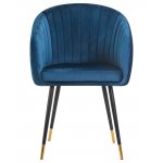 Стул обеденный DOBRIN MARY, синий велюр (1922-20)