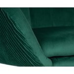 Кресло дизайнерское DOBRIN EDISON BLACK, зеленый велюр (1922-9)