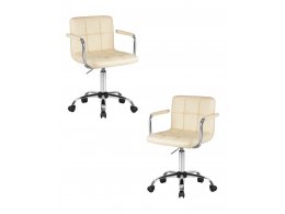 Набор 2 шт Офисное кресло для персонала DOBRIN TERRY, кремовый Набор 2 шт Офисное кресло для персонала DOBRIN TERRY, кремовый