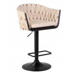 Набор 2 шт Стул барный DOBRIN LEON, бежевая ткань (LAR 275-1)
