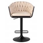 Набор 2 шт Стул барный DOBRIN LEON, бежевая ткань (LAR 275-1)
