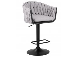 Стул барный DOBRIN LEON, серая ткань (LAR 275-17)