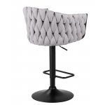 Стул барный DOBRIN LEON, серая ткань (LAR 275-17)