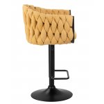 Набор 2 шт Стул барный DOBRIN LEON, жёлтая ткань (LAR 275-8)