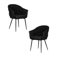 Набор 2 шт Стул обеденный DOBRIN MATILDA, черная ткань (LAR 275-50)