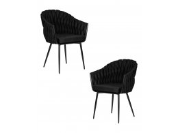 Набор 2 шт Стул обеденный DOBRIN MATILDA, черная ткань (LAR 275-50)