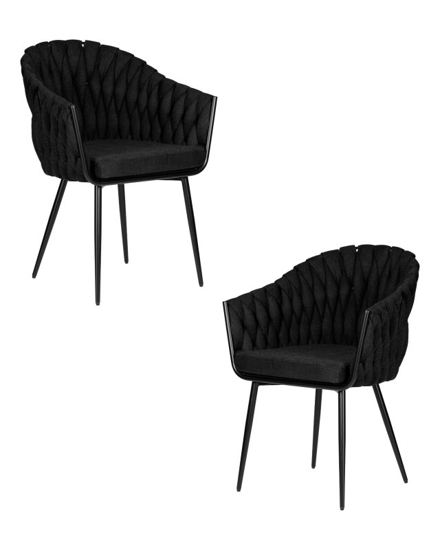 Набор 2 шт Стул обеденный DOBRIN MATILDA, черная ткань (LAR 275-50)