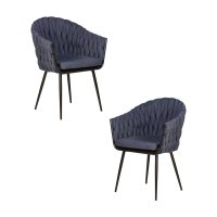 Набор 2 шт Стул обеденный DOBRIN MATILDA, синяя ткань (LAR-275-29)