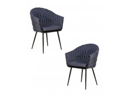 Набор 2 шт Стул обеденный DOBRIN MATILDA, синяя ткань (LAR-275-29)