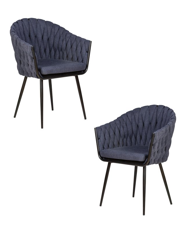 Набор 2 шт Стул обеденный DOBRIN MATILDA, синяя ткань (LAR-275-29)