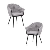 Набор 2 шт Стул обеденный DOBRIN MATILDA, серая ткань (LAR 275-17)