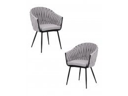 Набор 2 шт Стул обеденный DOBRIN MATILDA, серая ткань (LAR 275-17)